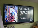 Foto des Whiteboards: Präsentation der Firma Fissek zum Thema Metallindustrie.