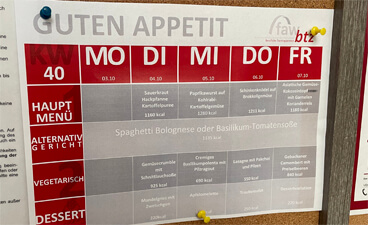 Speiseplan Kantine BTZ Mainz