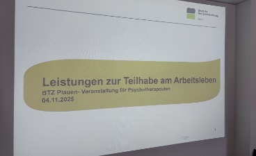Foto der Praesentation zum Thema "Teilhabe am Arbeitsleben"