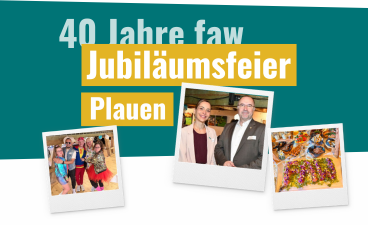 Fotocollage „40 Jahre faw – Jubiläumsfeier Plauen"