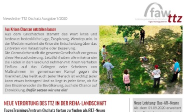 Ausschnitt aus dem Kopf des Newsletters mit Einleitungstext und Foto